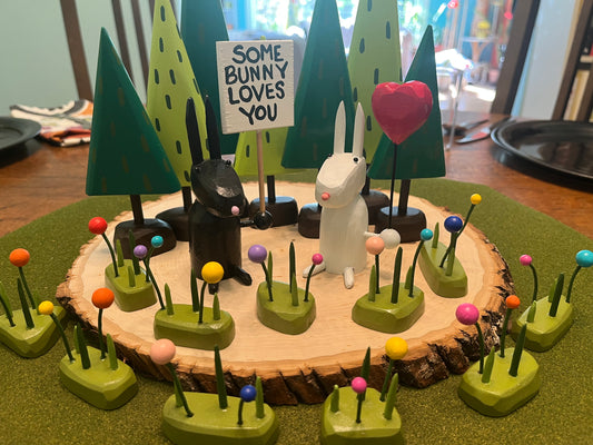 Bunny with Heart Balloon